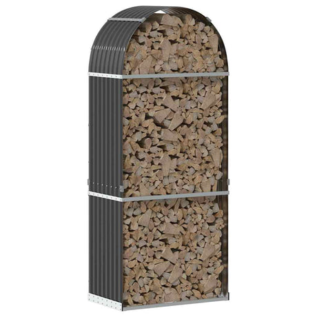 Vidaxx Brennholzlager 80x45x190 cm verzinkter Stahl Anthrazit