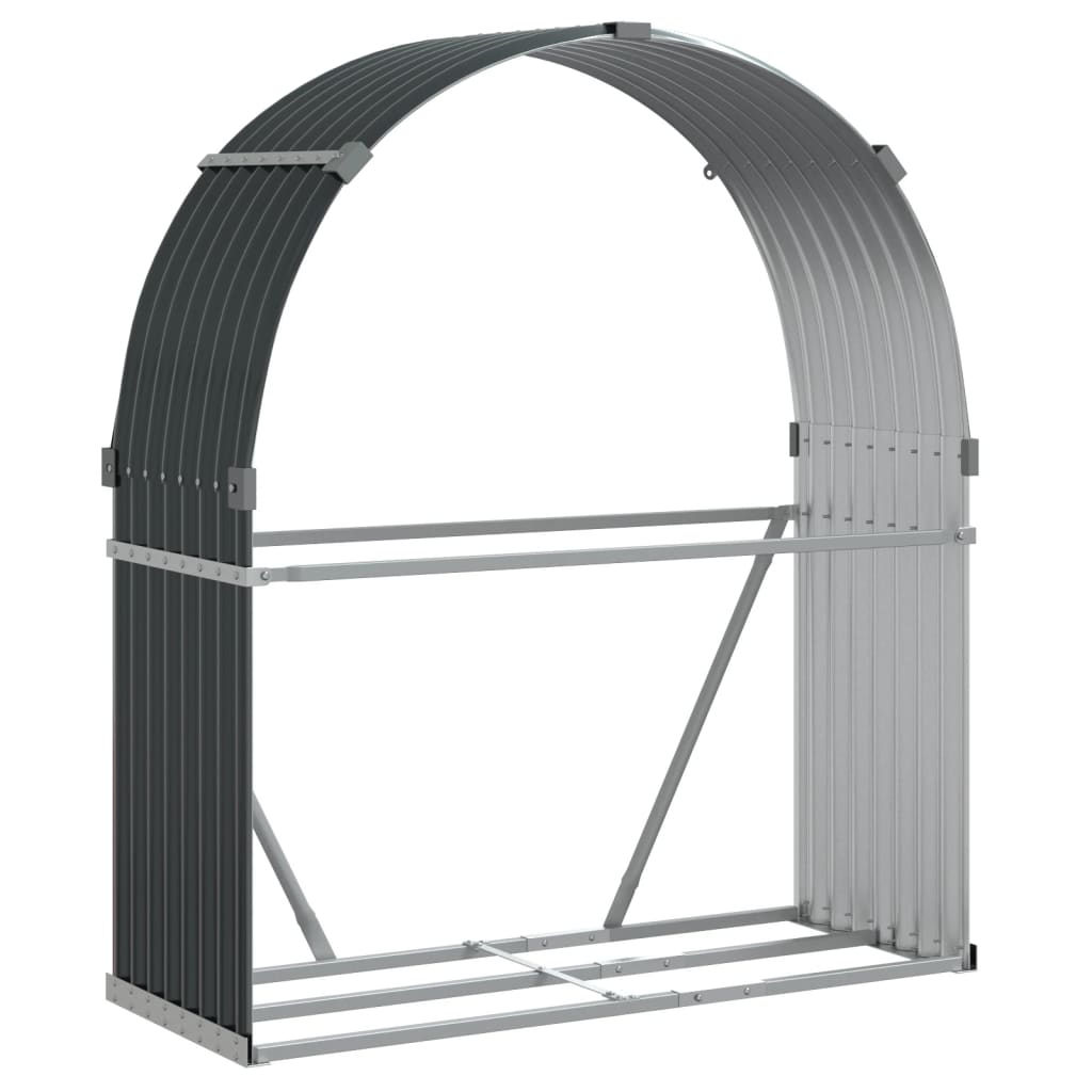 Vidaxx Brennholzlager 120x45x140 cm verzinkter Stahl Anthrazit