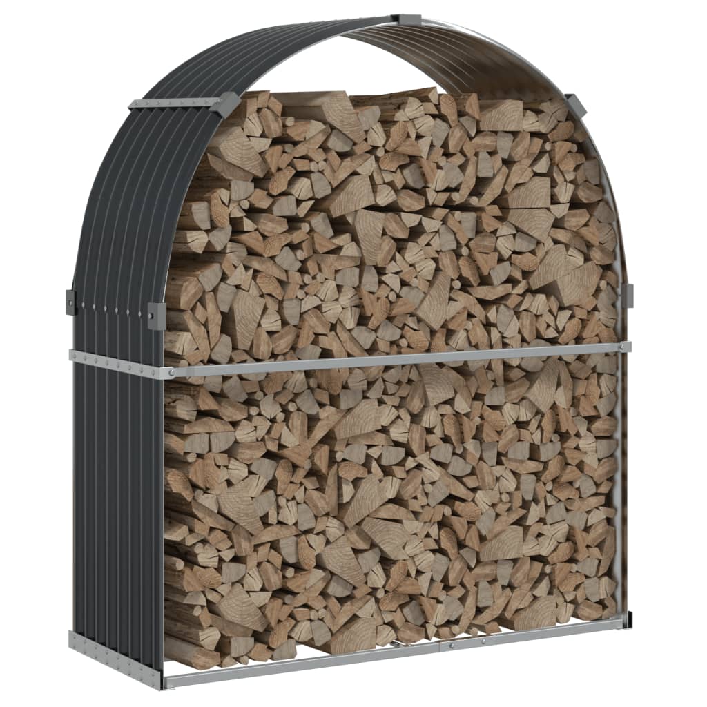 Vidaxx Brennholzlager 120x45x140 cm verzinkter Stahl Anthrazit