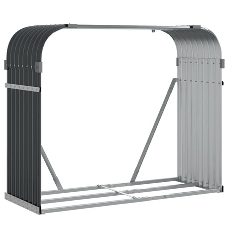 Vidaxx Brennholzlager 120x45x100 cm verzinkter Stahl Anthrazit