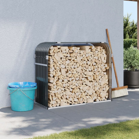 Vidaxx Brennholzlager 120x45x100 cm verzinkter Stahl Anthrazit