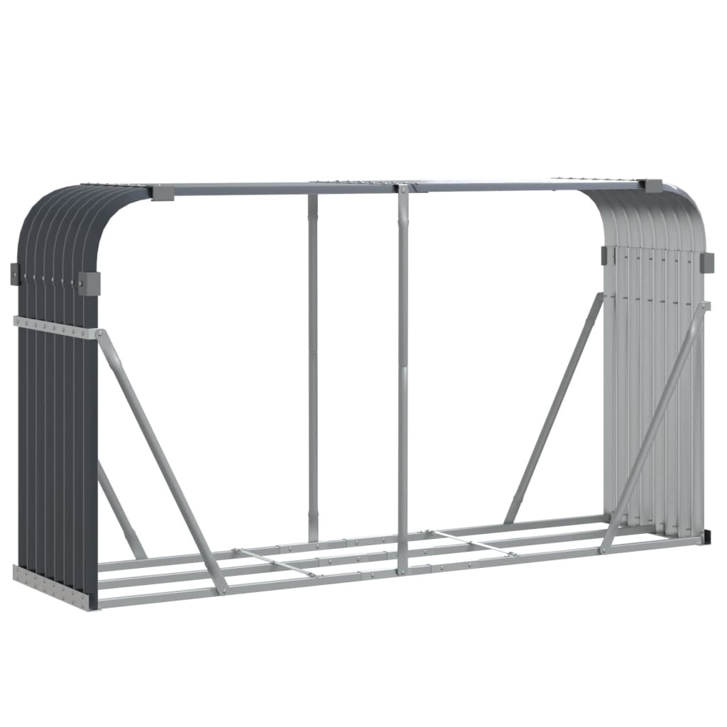 Vidaxx Brennholzlager 180x45x100 cm verzinkter Stahl Anthrazit