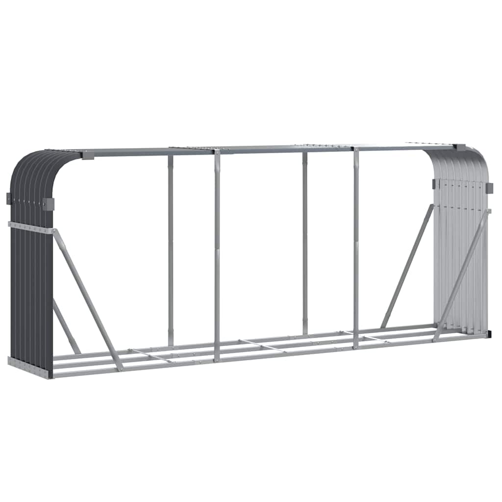 Vidaxx Brennholzlager 234x45x100 cm verzinkter Stahl Anthrazit