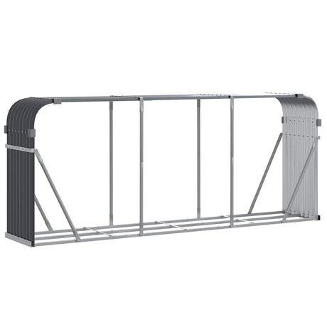 Vidaxx Brennholzlager 234x45x100 cm verzinkter Stahl Anthrazit