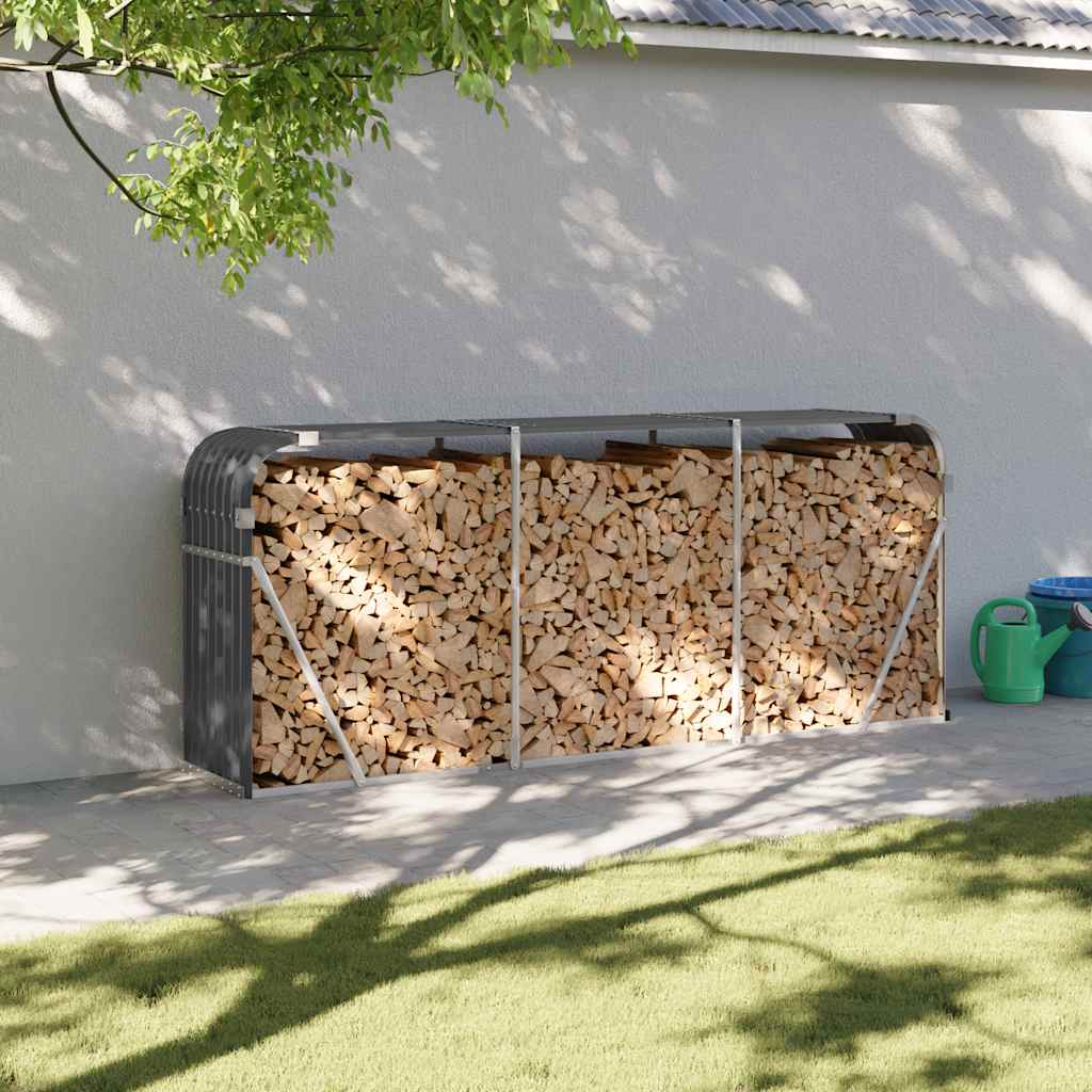 Vidaxx Brennholzlager 234x45x100 cm verzinkter Stahl Anthrazit