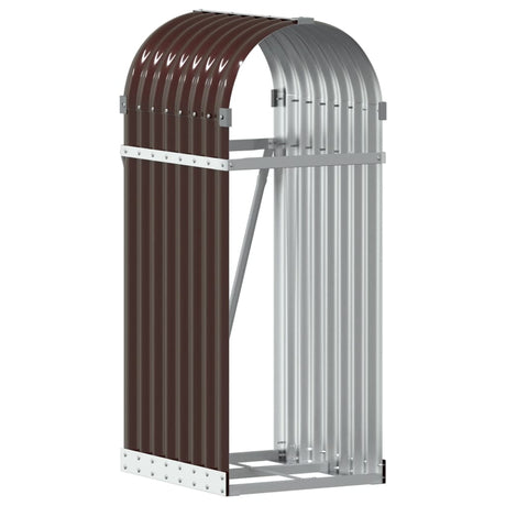 Vidaxx Brennholzlager 40x45x100 cm verzinkter Stahl braun