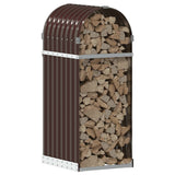 Vidaxx Brennholzlager 40x45x100 cm verzinkter Stahl braun