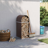 Vidaxx Brennholzlager 40x45x100 cm verzinkter Stahl braun