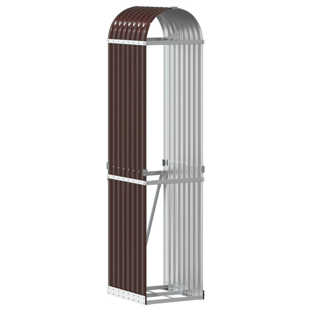 Vidaxx Brennholzlager 40x45x170 cm verzinkter Stahl braun