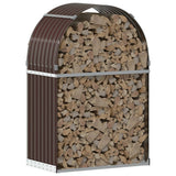 Vidaxx Brennholzlager 80x45x120 cm verzinkter Stahl braun