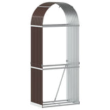 Vidaxx Brennholzlager 80x45x190 cm verzinkter Stahl braun