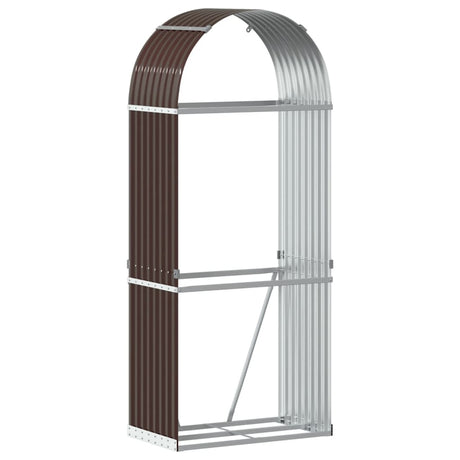 Vidaxx Brennholzlager 80x45x190 cm verzinkter Stahl braun