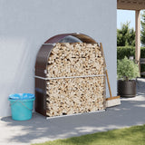 Vidaxx Brennholzlager 120x45x140 cm verzinkter Stahl braun