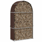 Vidaxx Brennholzlager 120x45x210 cm verzinkter Stahl braun
