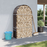 Vidaxx Brennholzlager 120x45x210 cm verzinkter Stahl braun