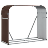 Vidaxx Brennholzlager 120x45x100 cm verzinkter Stahl braun