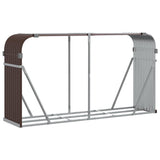 Vidaxx Brennholzlager 180x45x100 cm verzinkter Stahl braun