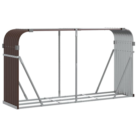 Vidaxx Brennholzlager 180x45x100 cm verzinkter Stahl braun