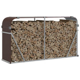 Vidaxx Brennholzlager 180x45x100 cm verzinkter Stahl braun