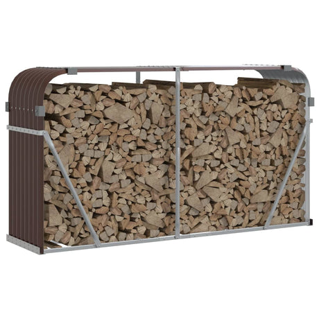 Vidaxx Brennholzlager 180x45x100 cm verzinkter Stahl braun