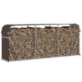 Vidaxx Brennholzlager 234x45x100 cm verzinkter Stahl braun