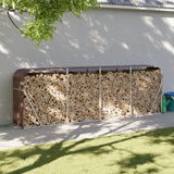 Vidaxx Brennholzlager 300x45x100 cm verzinkter Stahl braun