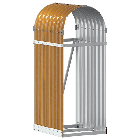 Vidaxx Brennholzlager 40x45x100 cm verzinkter Stahl Holzoptik