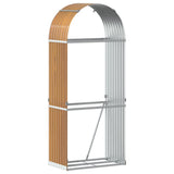 Vidaxx Brennholzlager 80x45x190 cm verzinkter Stahl hellbraun