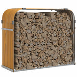 Vidaxx Brennholzlager 120x45x100 cm verzinkter Stahl hellbraun