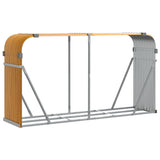 Vidaxx Brennholzlager 180x45x100 cm verzinkter Stahl hellbraun