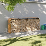 Vidaxx Brennholzlager 234x45x100 cm verzinkter Stahl hellbraun