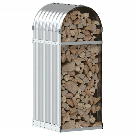 Vidaxx Brennholzlager 40x45x100 cm verzinkter Stahl silberfarben