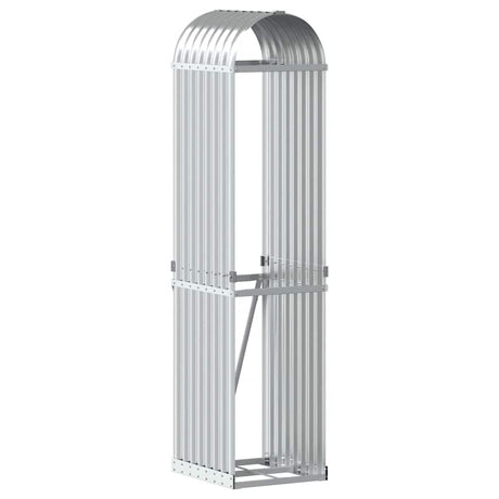 Vidaxx Brennholzlager 40x45x170 cm verzinkter Stahl silberfarben