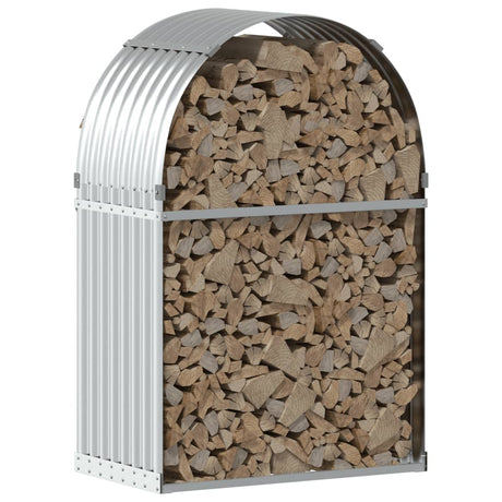 Vidaxx Brennholzlager 80x45x120 cm verzinkter Stahl silberfarben