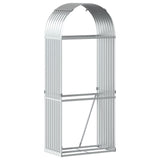 Vidaxx Brennholzlager 80x45x190 cm verzinkter Stahl silberfarben