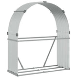 Vidaxx Brennholzlager 120x45x140 cm verzinkter Stahl silberfarben