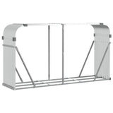 Vidaxx Brennholzlager 180x45x100 cm verzinkter Stahl silberfarben
