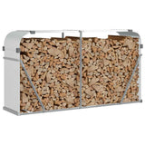 Vidaxx Brennholzlager 180x45x100 cm verzinkter Stahl silberfarben