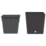 Vidaxl -planter med flyttbar bak Rattan Look 21 32 L PP Brown