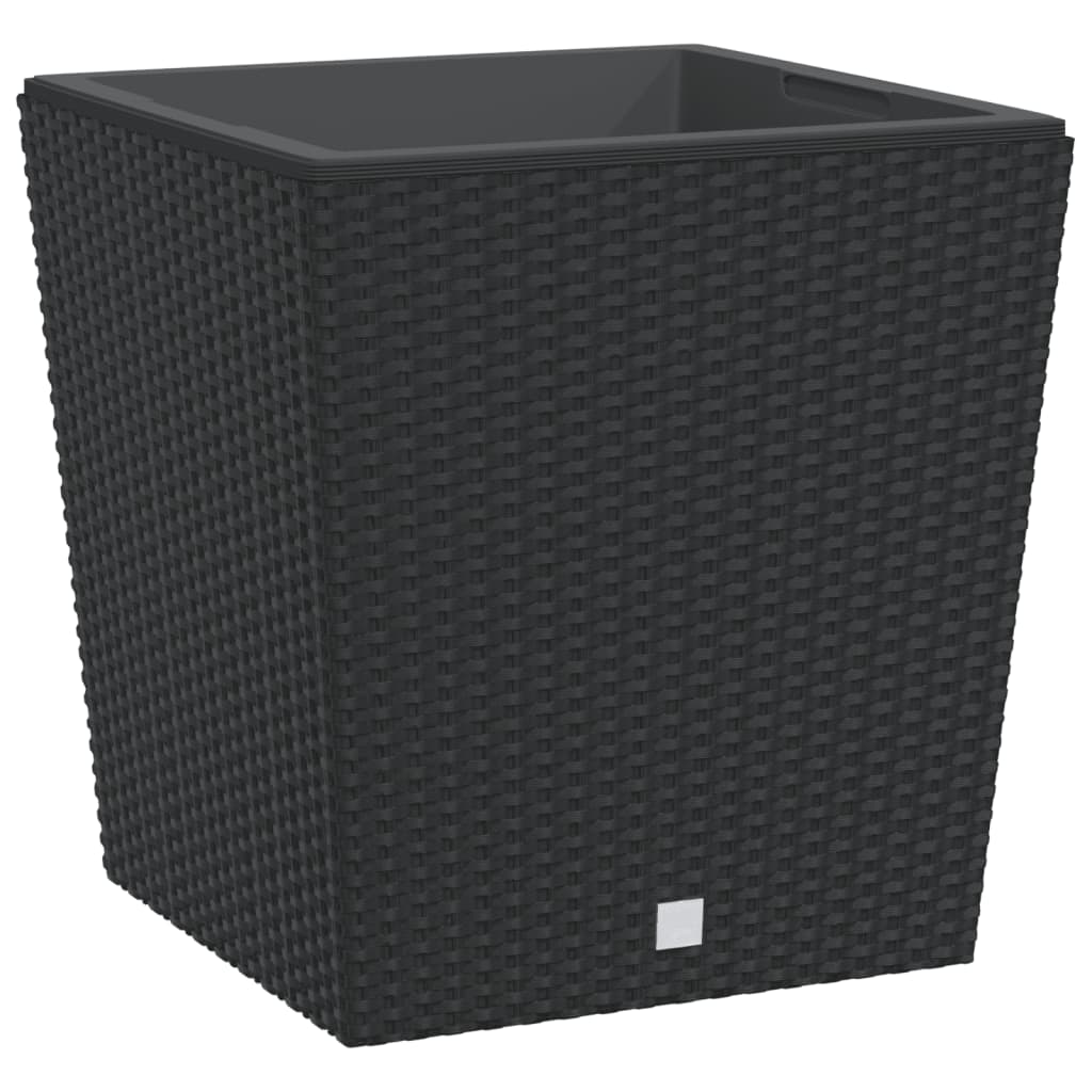 Vidaxl -planter med flyttbar bak Rattan Look 37 64 L PP Anthracite