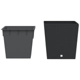 Vidaxl -planter med flyttbar bak Rattan Look 37 64 L PP Anthracite