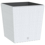 Vidaxl -planlegger med flyttbar bak Rattan Look 37 64 L PP White