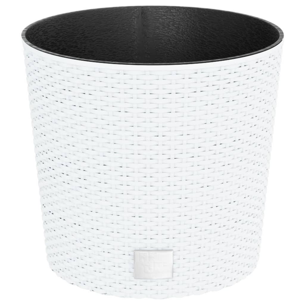 Vidaxl -planlegger med flyttbar bak Rattan Look 15 15.3 L PP White