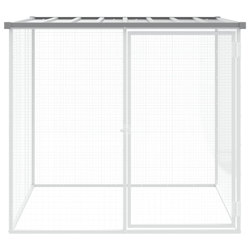 Vidaxl Chicken Coop med tag 103x98x90 cm galvaniseret stål lysegrå