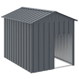 Vidaxxl Hundehütte mit Dach 117x153x123 cm verzinkter Stahl Anthrazit