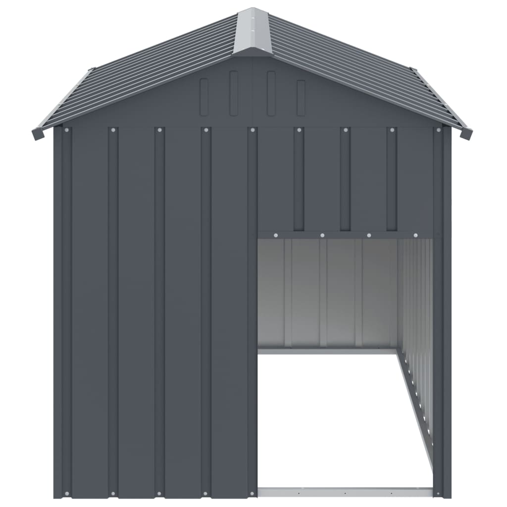 Vidaxxl Hundehütte mit Dach 117x153x123 cm verzinkter Stahl Anthrazit