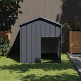 Loft per cani Vidaxl con tetto 117x153x123 cm antracite in acciaio zincato