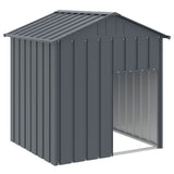 Vidaxxl Hundehütte mit Dach 117x103x123 cm verzinkter Stahl Anthrazit