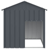 Vidaxxl Hundehütte mit Dach 117x103x123 cm verzinkter Stahl Anthrazit