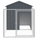 Vidaxl Dog Loft avec toit 117x201x123 cm anthracite en acier galvanisé